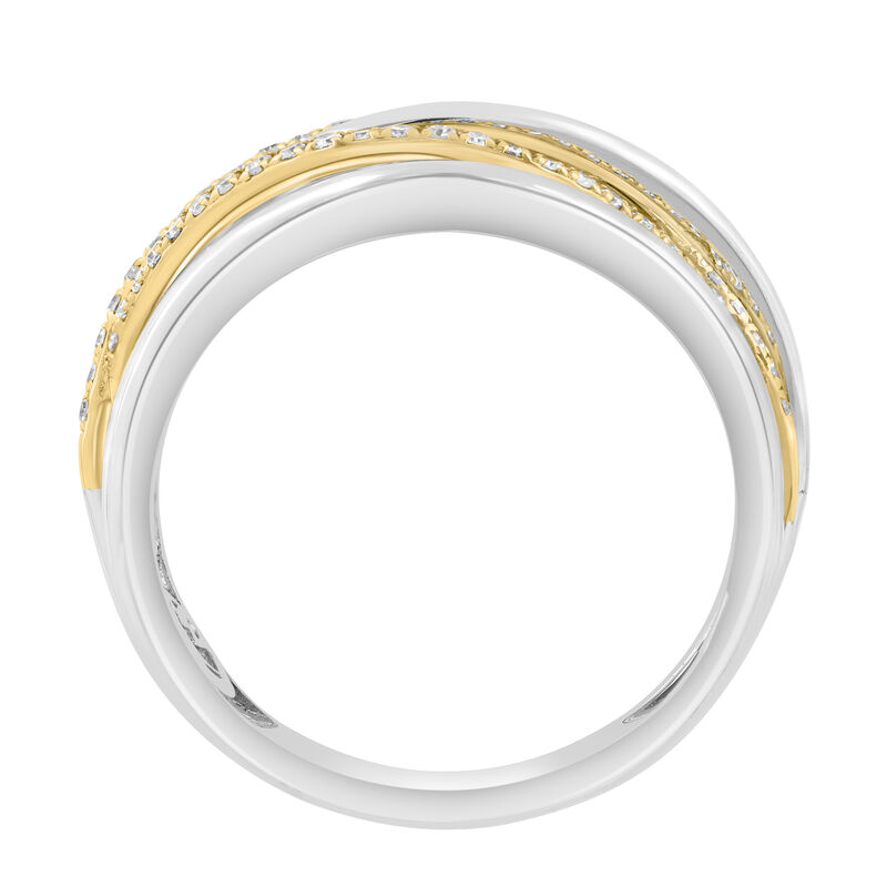 EFFY Diamond Two Tone Fashion Ring in 14k Yellow Gold image number null